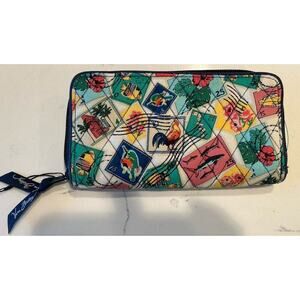 Vera Bradley Grab and Go wallet Cuban stamps